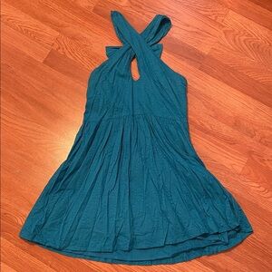 ASOS Teal Cross-Back Mini Dress